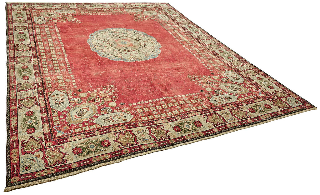 Beige vintage Persian rug 49717, 2.73 x 3.44 metres – photograph 2