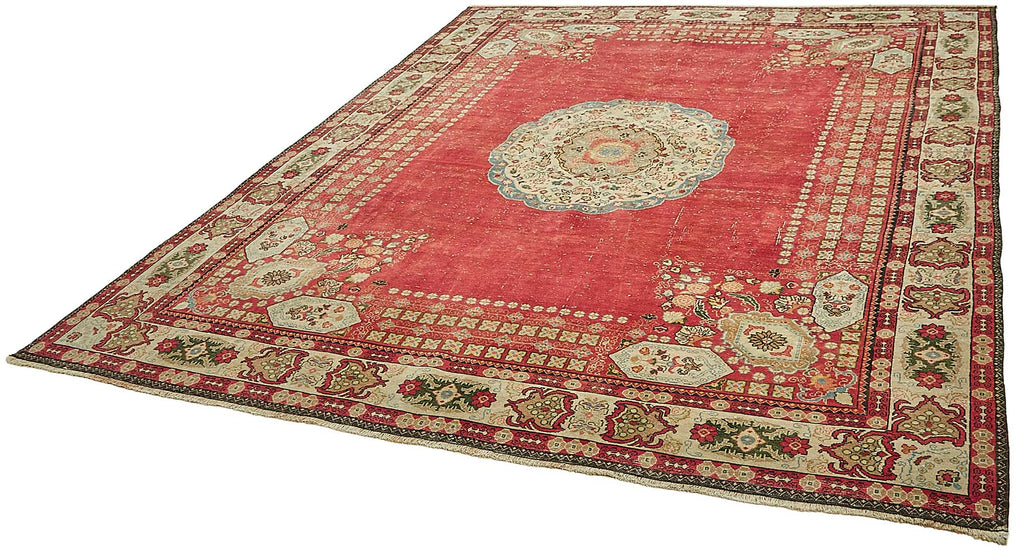 Beige vintage Persian rug 49717, 2.73 x 3.44 metres – photograph 3