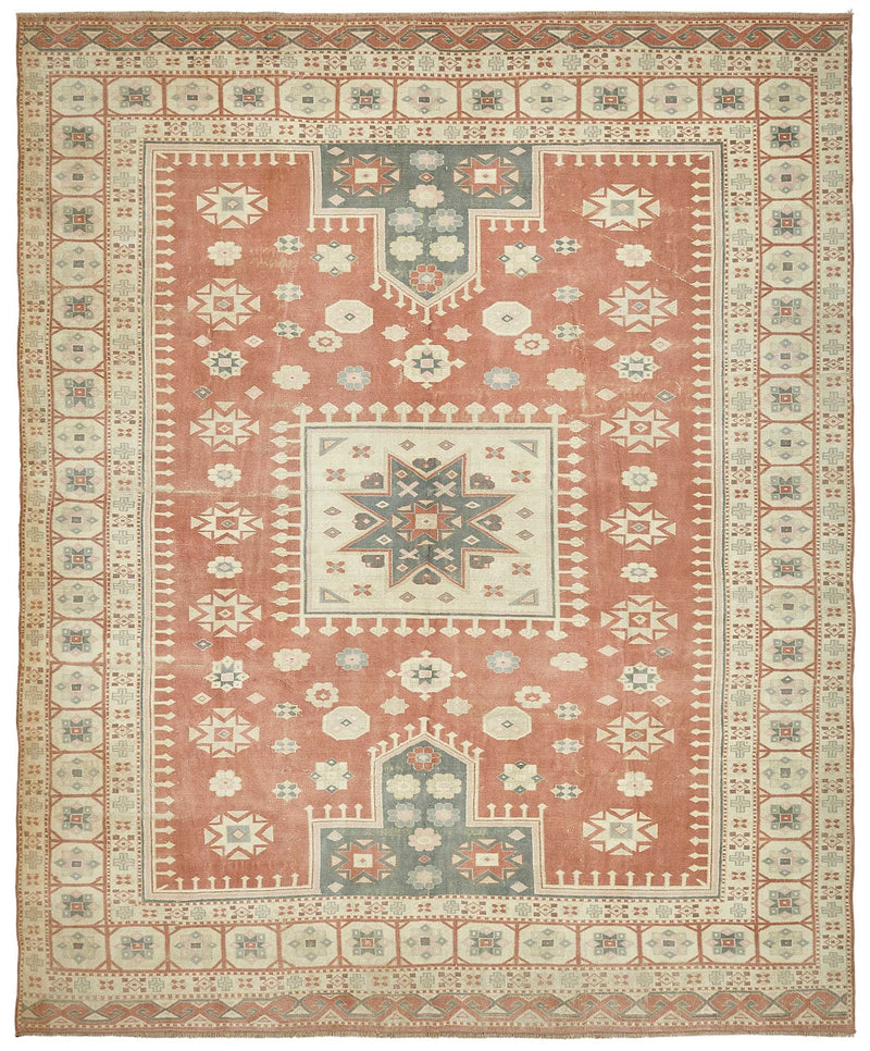 Beige vintage Persian rug 49718, 2.95 x 3.60 metres – full rug