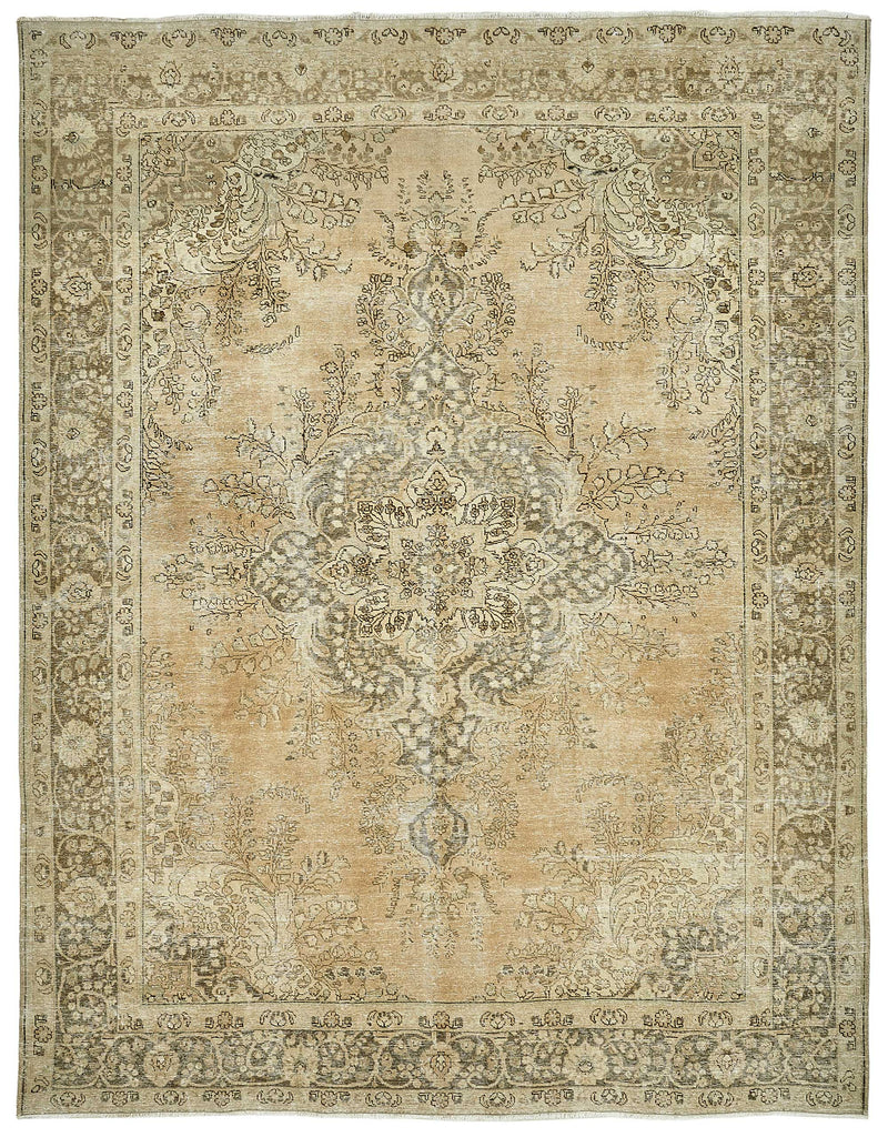 Beige vintage Persian rug 49730, 3.00 x 3.87 metres – full rug