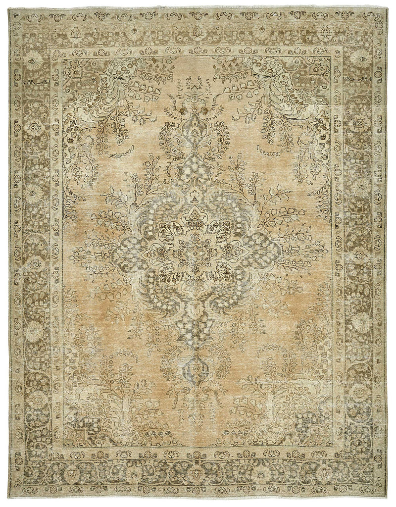 Beige vintage Persian rug 49730, 3.00 x 3.87 metres – full rug