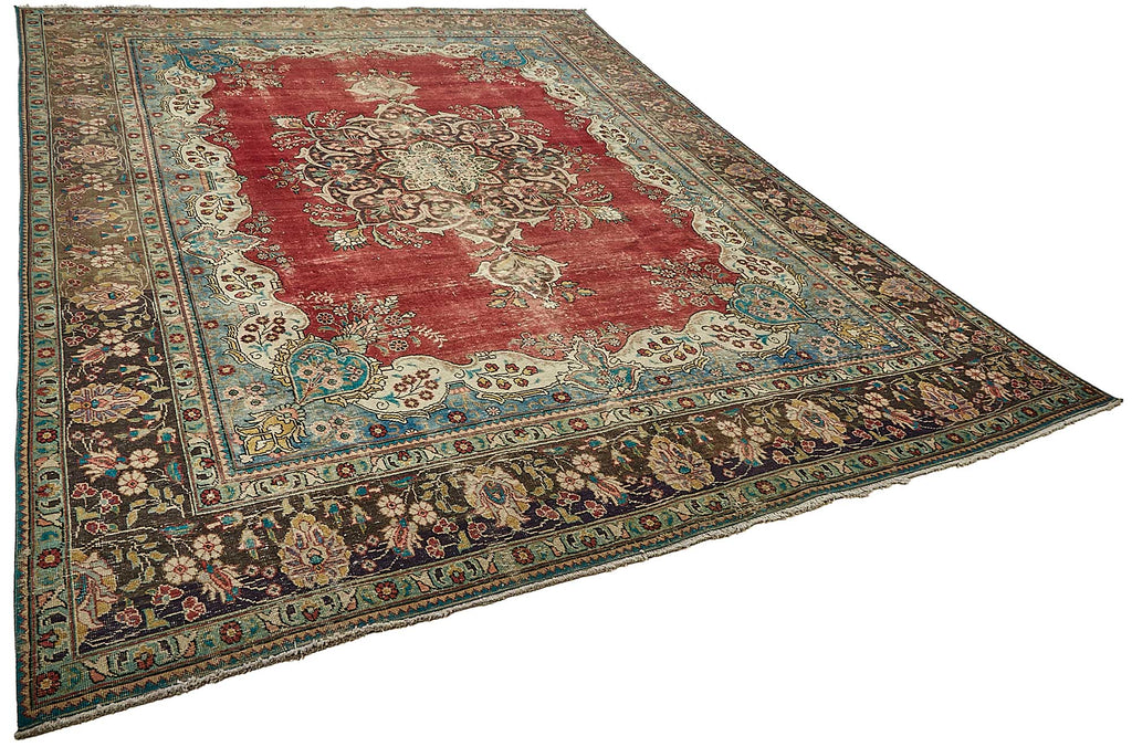 Beige vintage Persian rug 49747, 2.93 x 3.87 metres – photograph 2