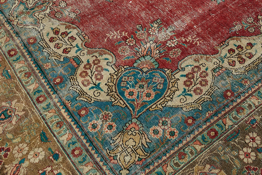 Beige vintage Persian rug 49747, 2.93 x 3.87 metres – photograph 9