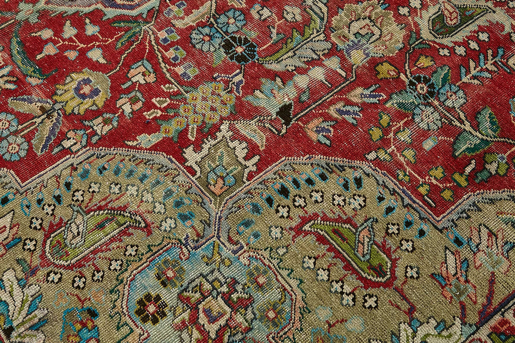 Beige vintage Persian rug 49752, 2.44 x 3.37 metres – photograph 9