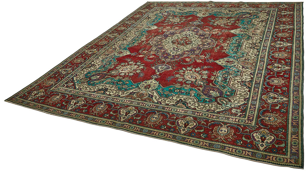 Red vintage Persian rug 49754, 3.00 x 3.85 metres – photograph 3