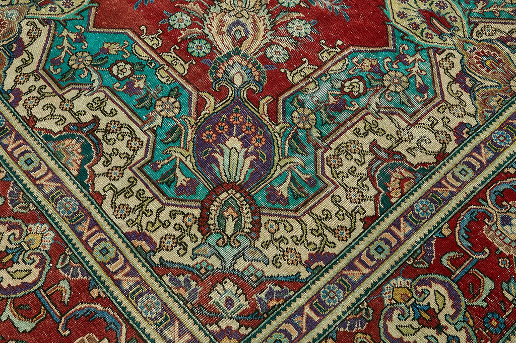 Red vintage Persian rug 49754, 3.00 x 3.85 metres – photograph 9