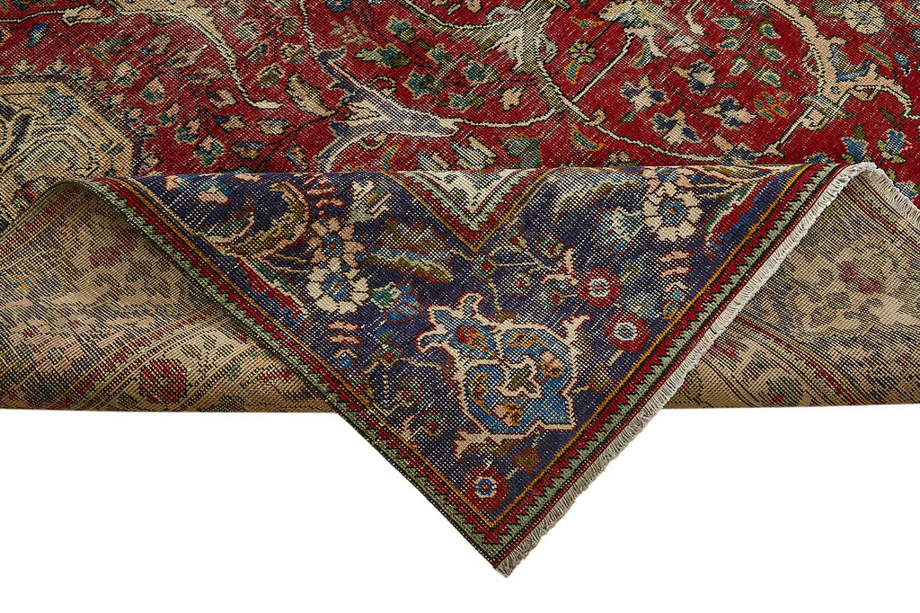 Red vintage Persian rug 49757, 2.74 x 3.63 metres – photograph 6