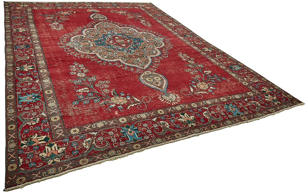 Red vintage Persian rug 49758, 2.89 x 3.90 metres – photograph 2