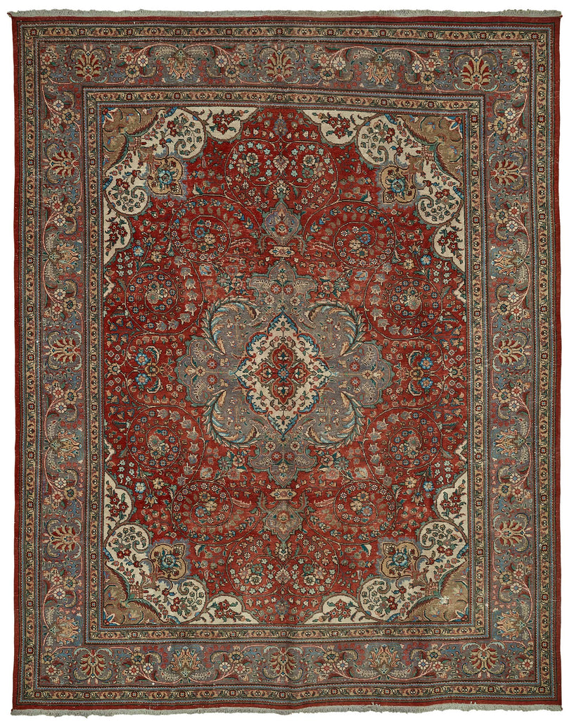 Red vintage Persian rug 49761, 2.88 x 3.74 metres – full rug