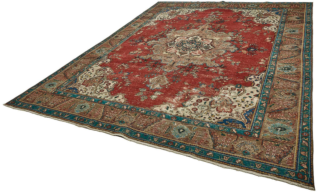 Red vintage Persian rug 49762, 2.86 x 3.74 metres – photograph 3