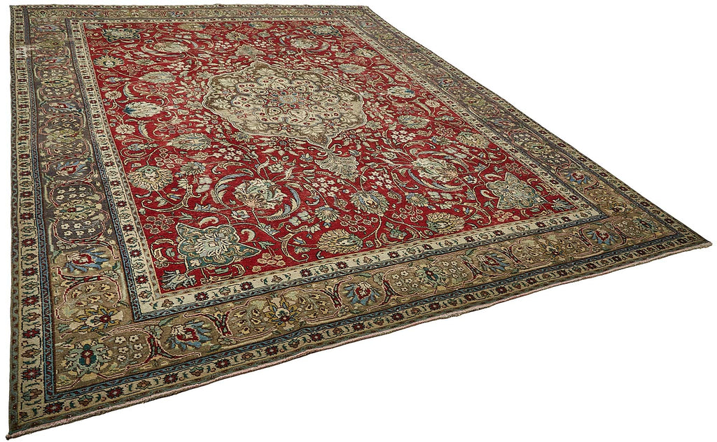 Red vintage Persian rug 49763, 2.92 x 3.87 metres – photograph 2