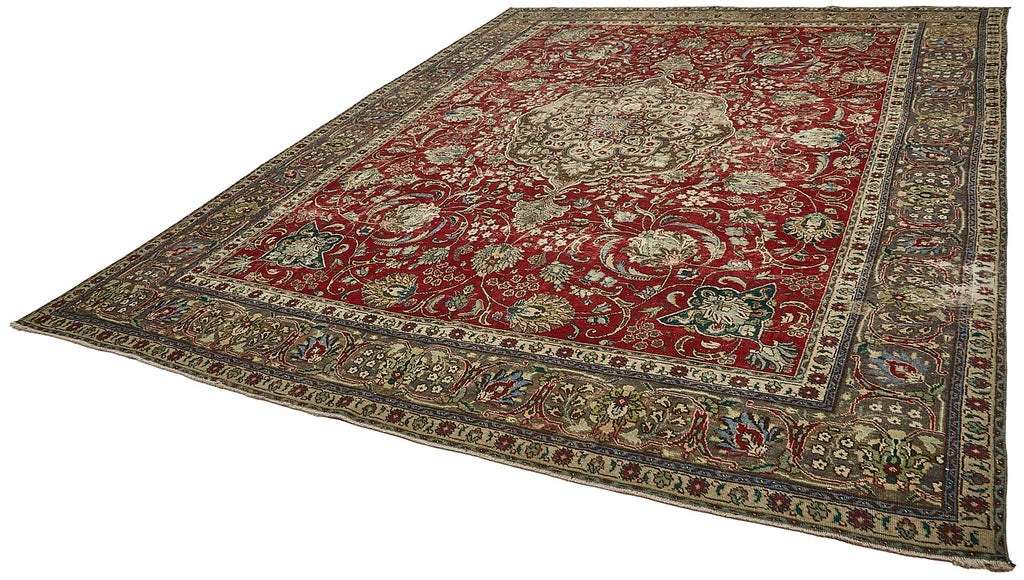Red vintage Persian rug 49763, 2.92 x 3.87 metres – photograph 3