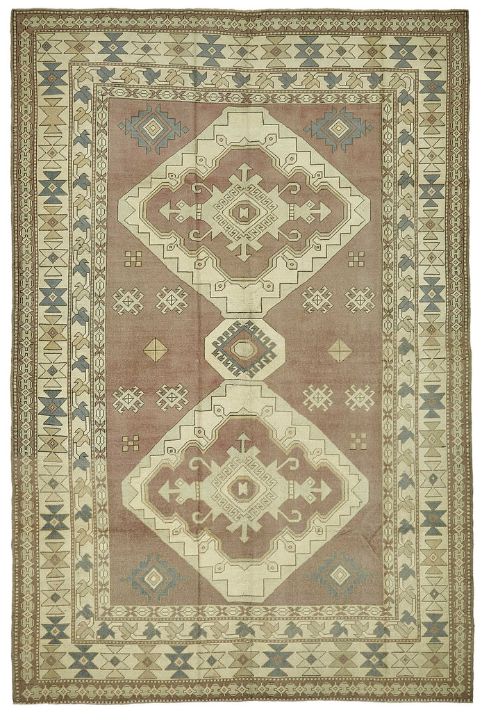 Beige vintage Persian rug 49768, 2.30 x 3.42 metres – full rug