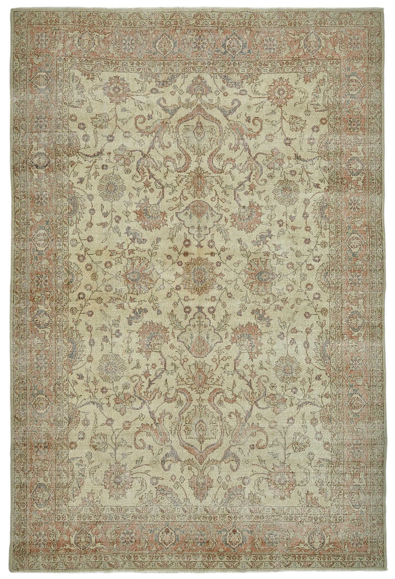 Beige vintage Persian rug 50033, 2.36 x 3.52 metres – full rug
