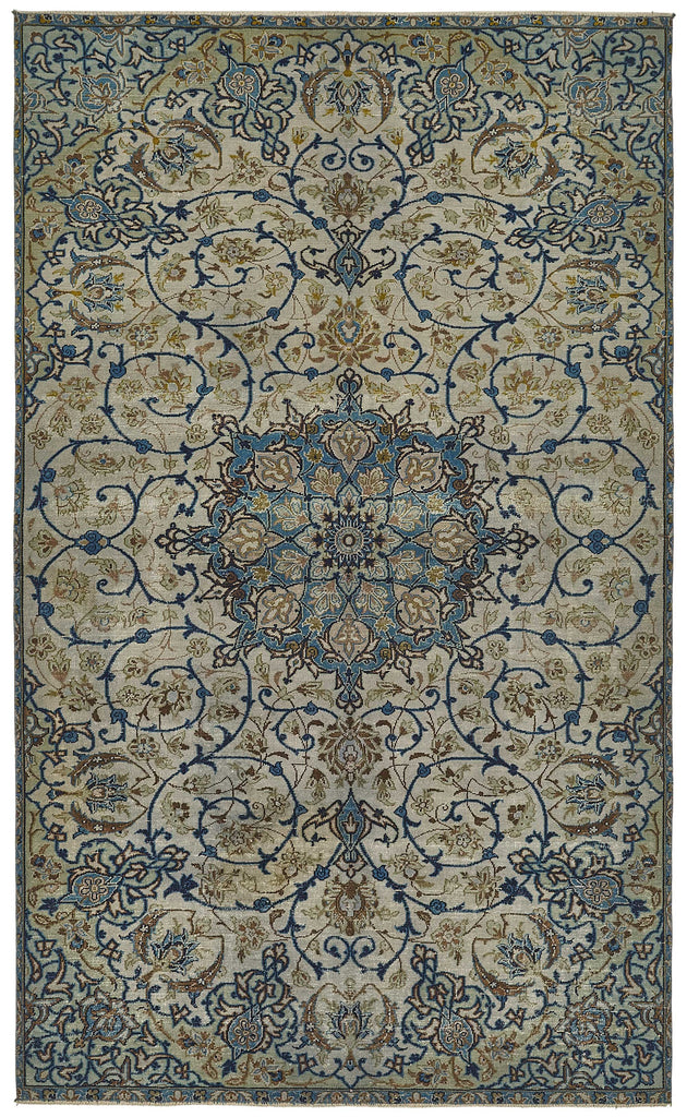 Beige vintage Persian rug 50162, 1.58 x 2.64 metres – full rug