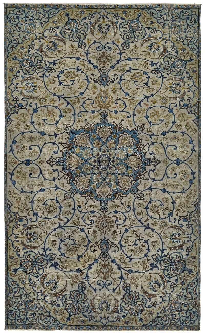 Beige vintage Persian rug 50162, 1.58 x 2.64 metres – full rug