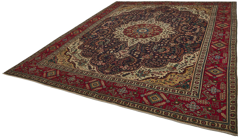 Beige vintage Persian rug 50174, 2.96 x 3.80 metres – photograph 3