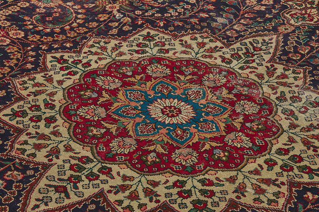 Beige vintage Persian rug 50174, 2.96 x 3.80 metres – photograph 5