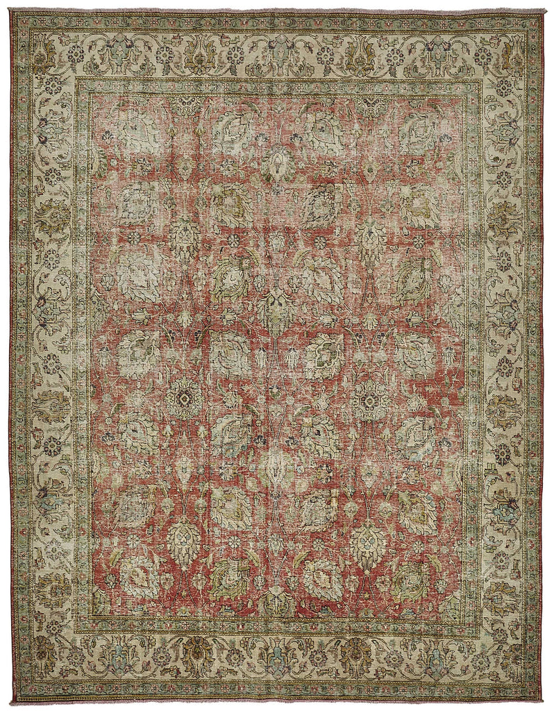 Beige vintage Persian rug 50188, 3.08 x 3.96 metres – full rug