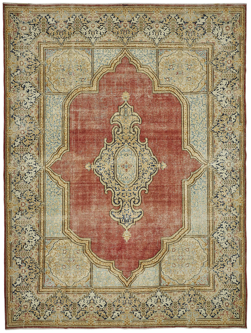 Beige vintage Persian rug 50189, 2.87 x 3.87 metres – full rug