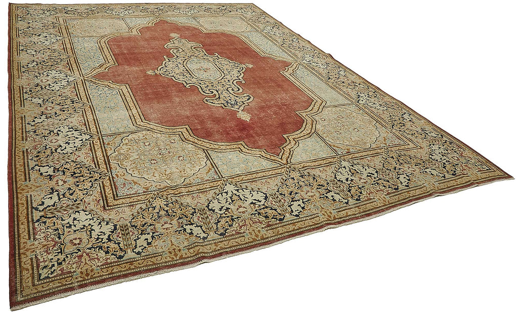 Beige vintage Persian rug 50189, 2.87 x 3.87 metres – photograph 2