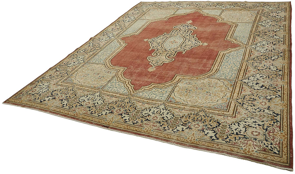 Beige vintage Persian rug 50189, 2.87 x 3.87 metres – photograph 3