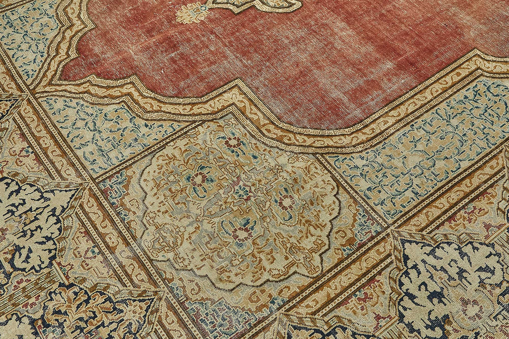 Beige vintage Persian rug 50189, 2.87 x 3.87 metres – photograph 9