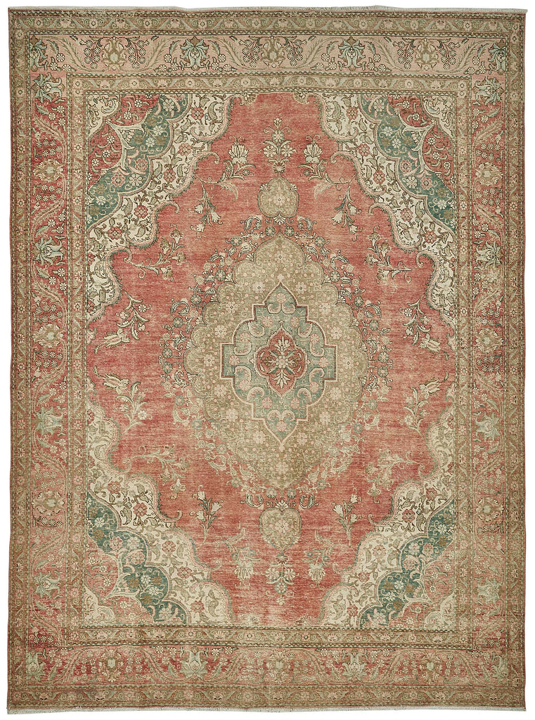 Beige vintage Persian rug 50194, 3.03 x 4.11 metres – full rug