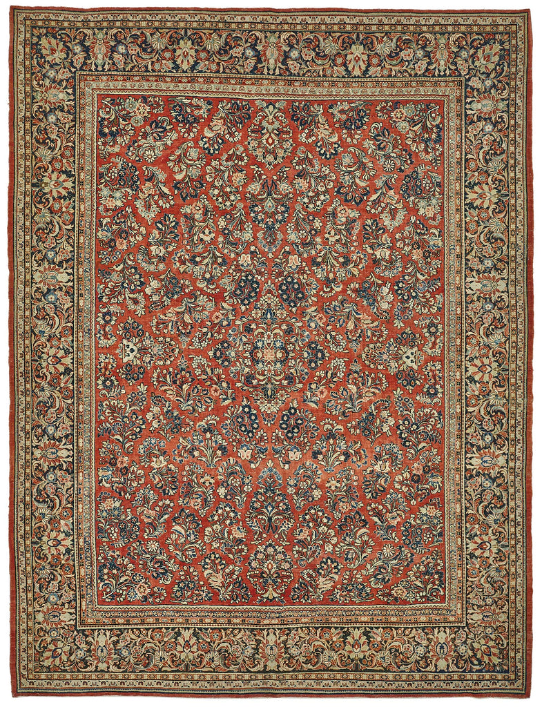 Beige vintage Persian rug 50198, 2.66 x 3.46 metres – full rug
