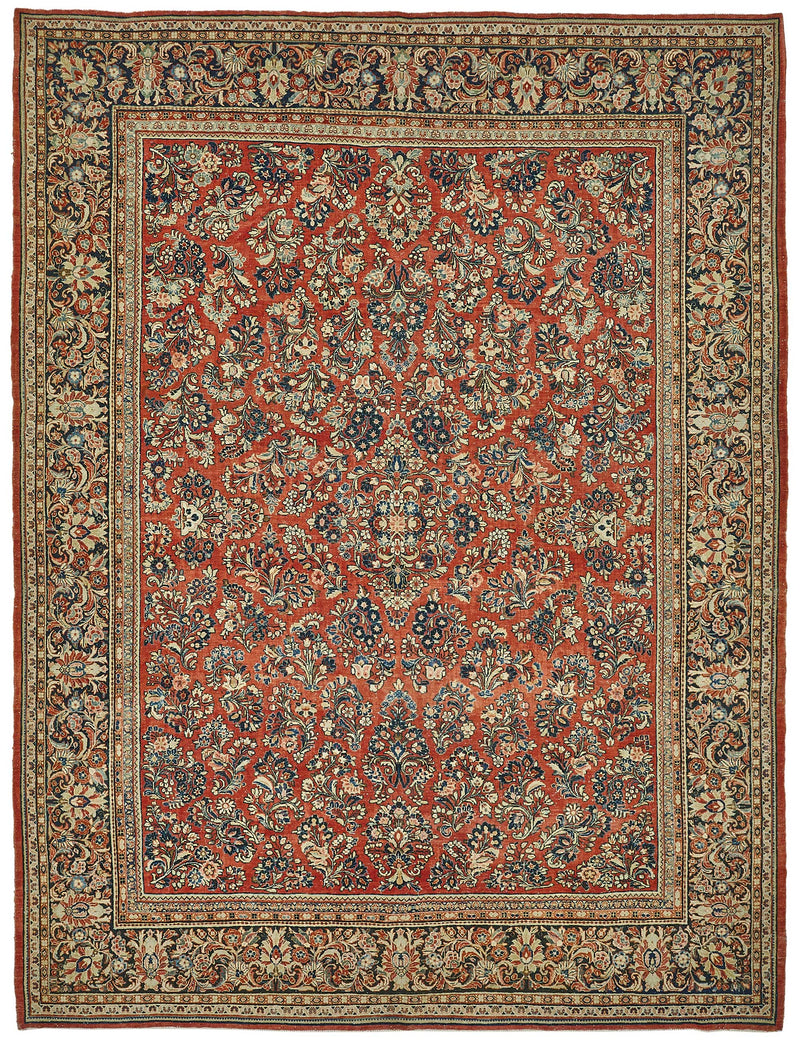 Beige vintage Persian rug 50198, 2.66 x 3.46 metres – full rug