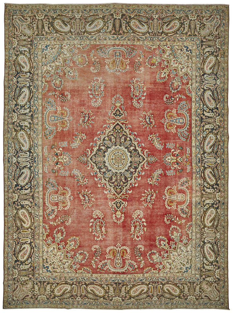 Beige vintage Persian rug 50206, 2.90 x 3.93 metres – full rug