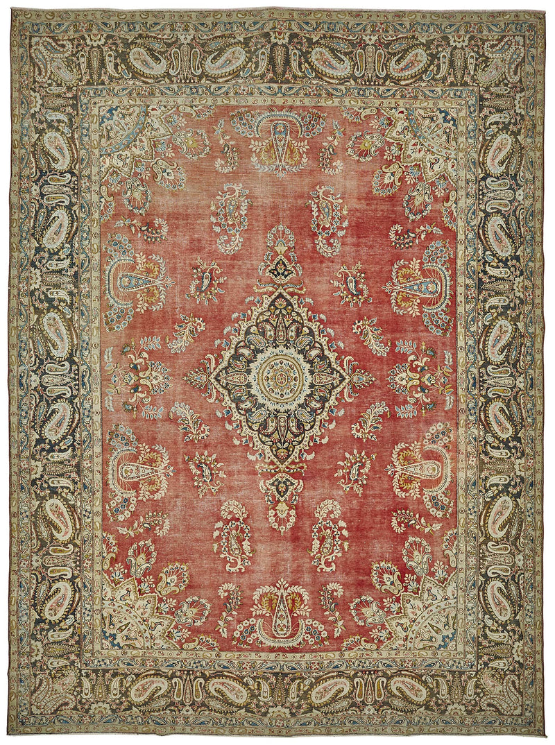 Beige vintage Persian rug 50206, 2.90 x 3.93 metres – full rug