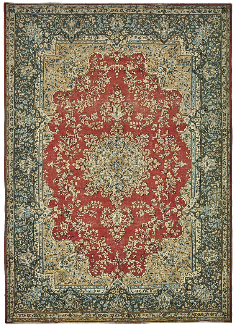 Beige vintage Persian rug 50208, 2.70 x 3.77 metres – full rug