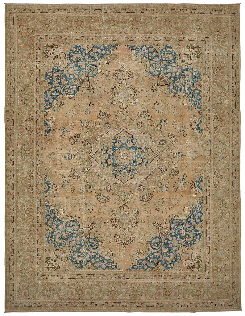 Beige vintage Persian rug 50237, 2.87 x 3.73 metres – full rug