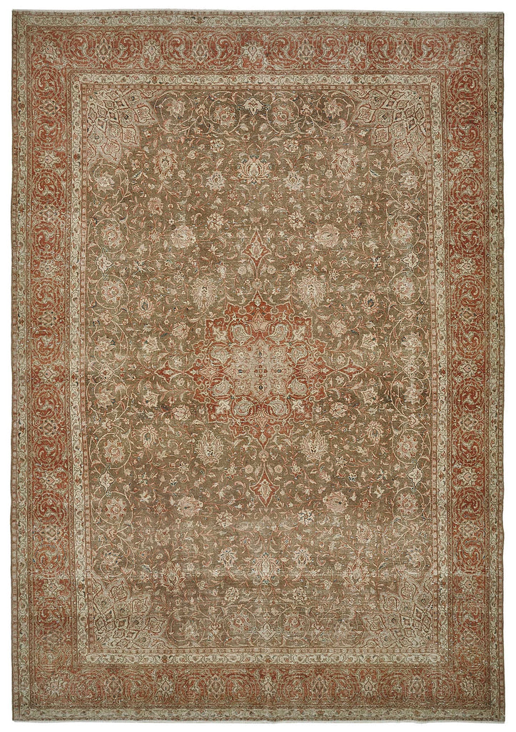 Beige vintage Persian rug 50240, 2.58 x 3.66 metres – full rug