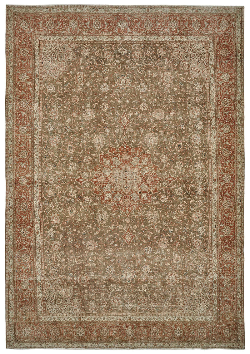 Beige vintage Persian rug 50240, 2.58 x 3.66 metres – full rug
