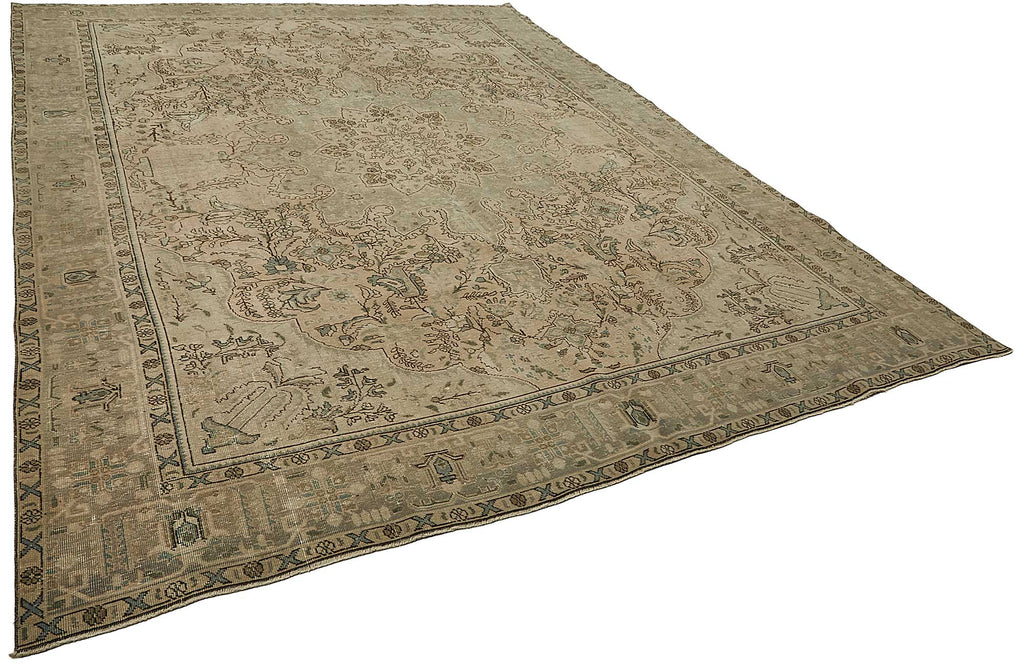Beige vintage Persian rug 50246, 2.89 x 3.81 metres – photograph 2