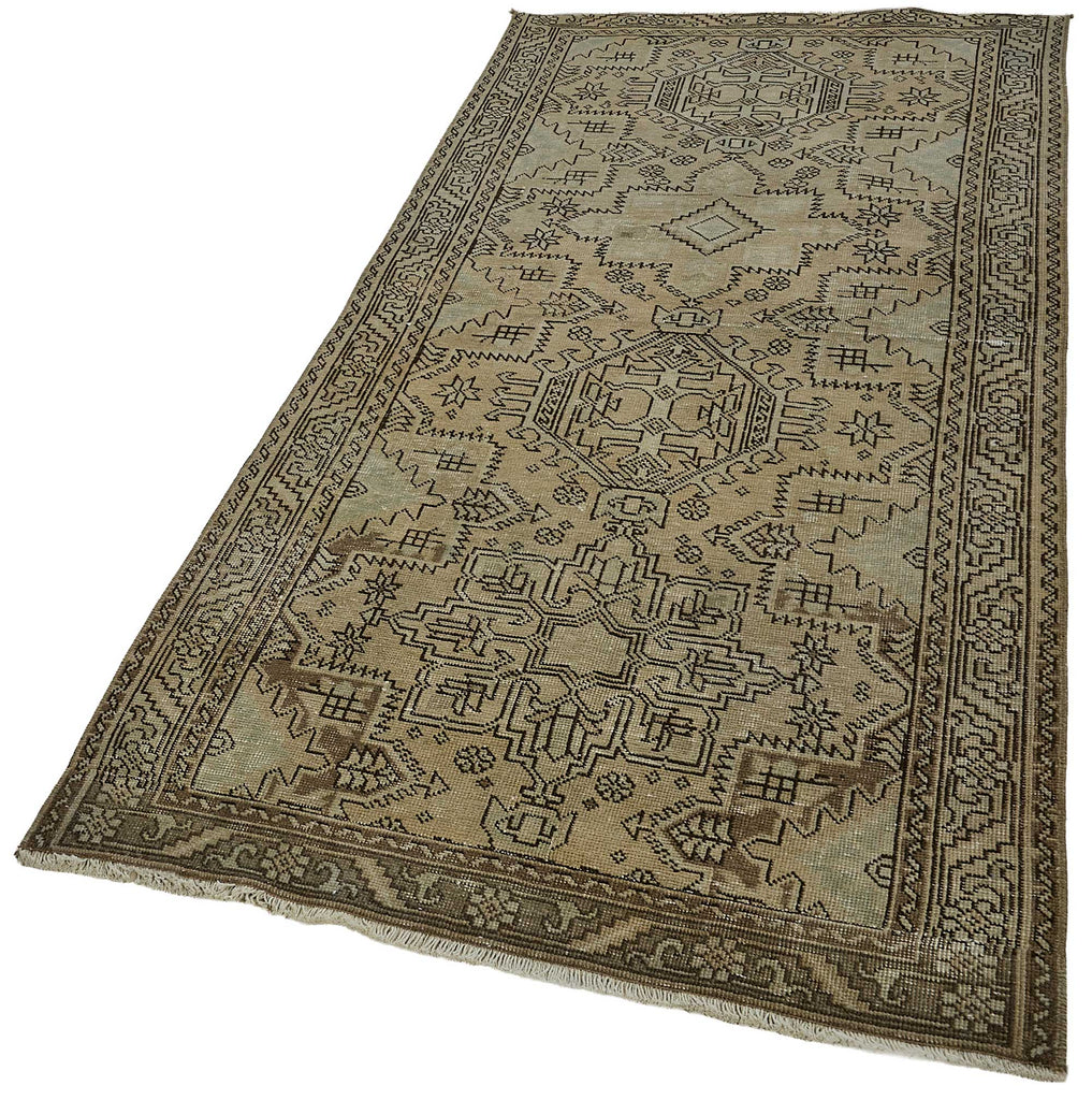 Beige vintage Persian rug 50981, 1.07 x 2.27 metres – photograph 3