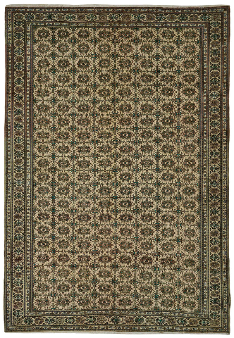Beige vintage Persian rug 50983, 2.46 x 3.57 metres – full rug