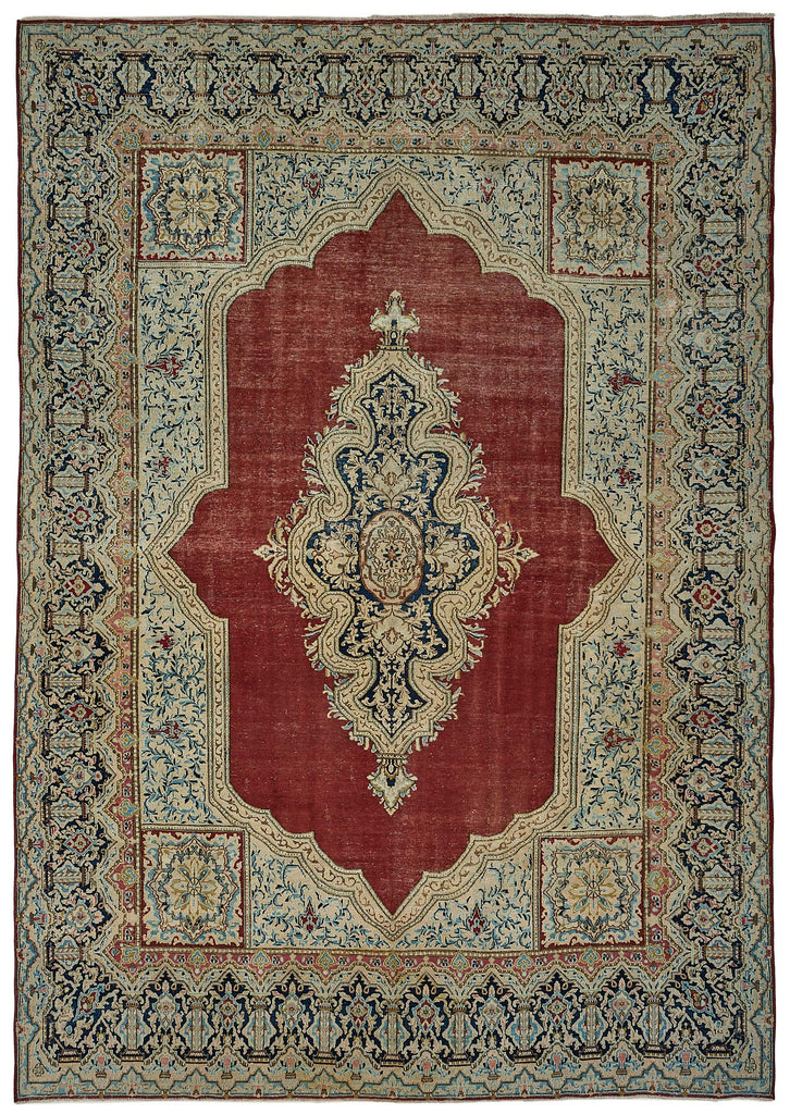 Beige vintage Persian rug 50984, 2.58 x 3.69 metres – full rug