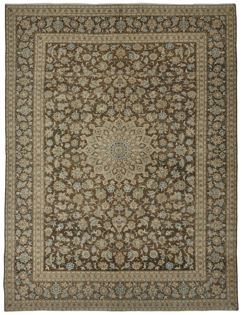 Beige vintage Persian rug 50985, 3.04 x 3.98 metres – full rug