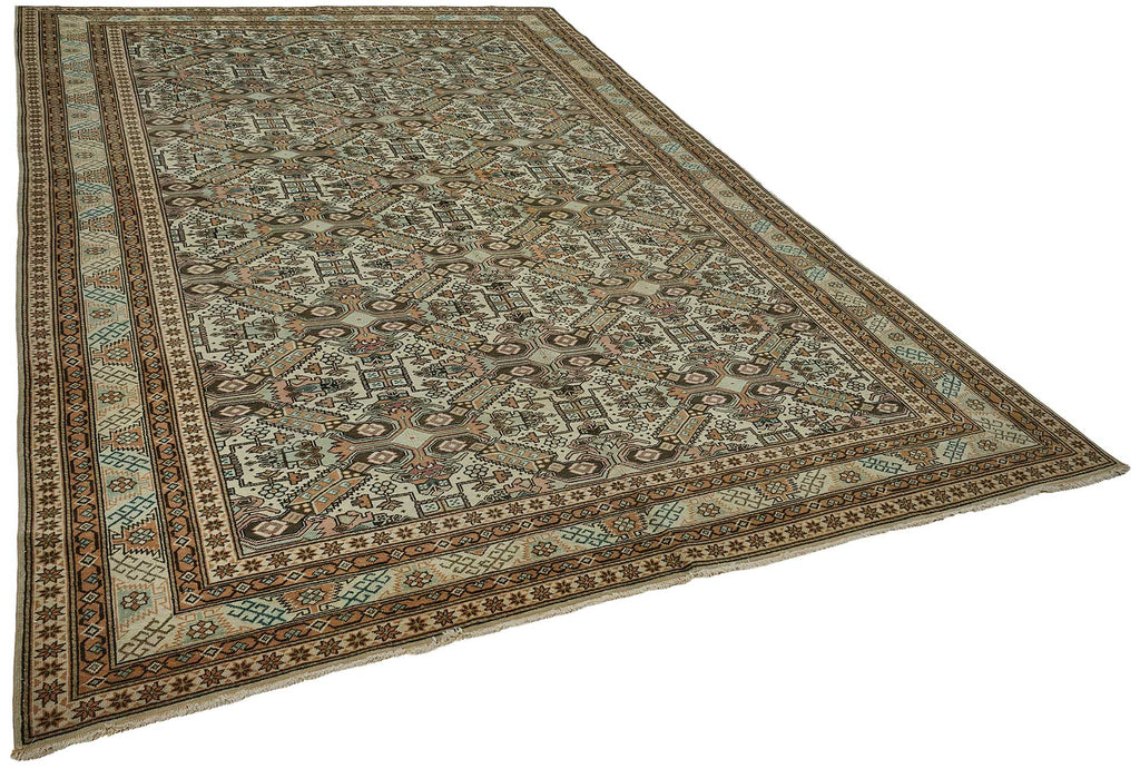 Beige vintage Persian rug 50987, 2.44 x 3.66 metres – photograph 2