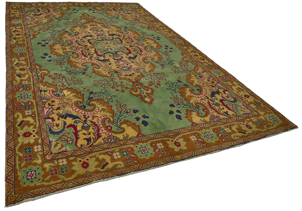 Green vintage Persian rug 50992, 2.42 x 4.02 metres – photograph 2