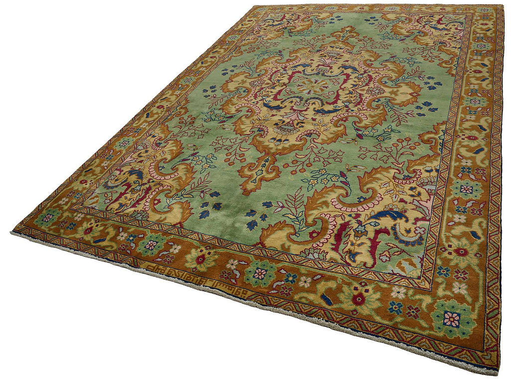 Green vintage Persian rug 50992, 2.42 x 4.02 metres – photograph 3