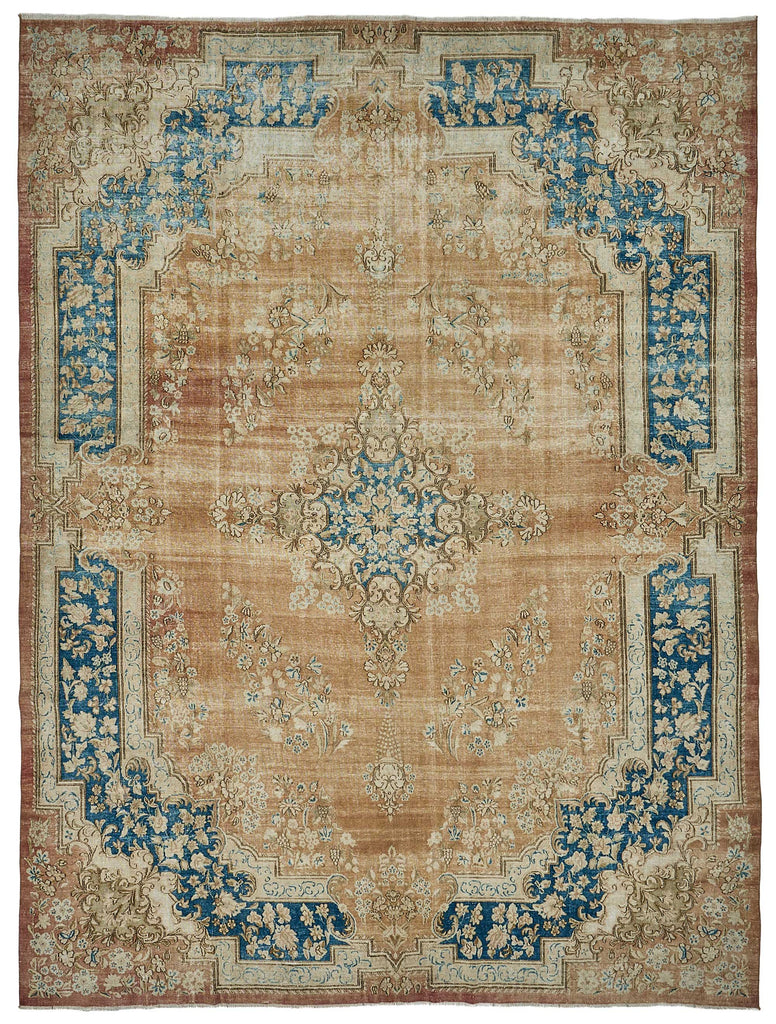Beige vintage Persian rug 50993, 2.95 x 3.91 metres – full rug