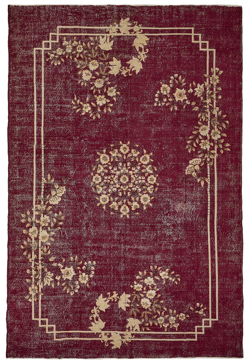 Red vintage Persian rug 51003, 2.62 x 3.86 metres – full rug
