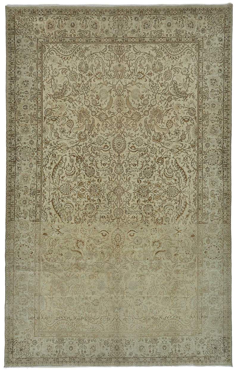 Beige vintage Persian rug 51006, 3.26 x 5.27 metres – full rug