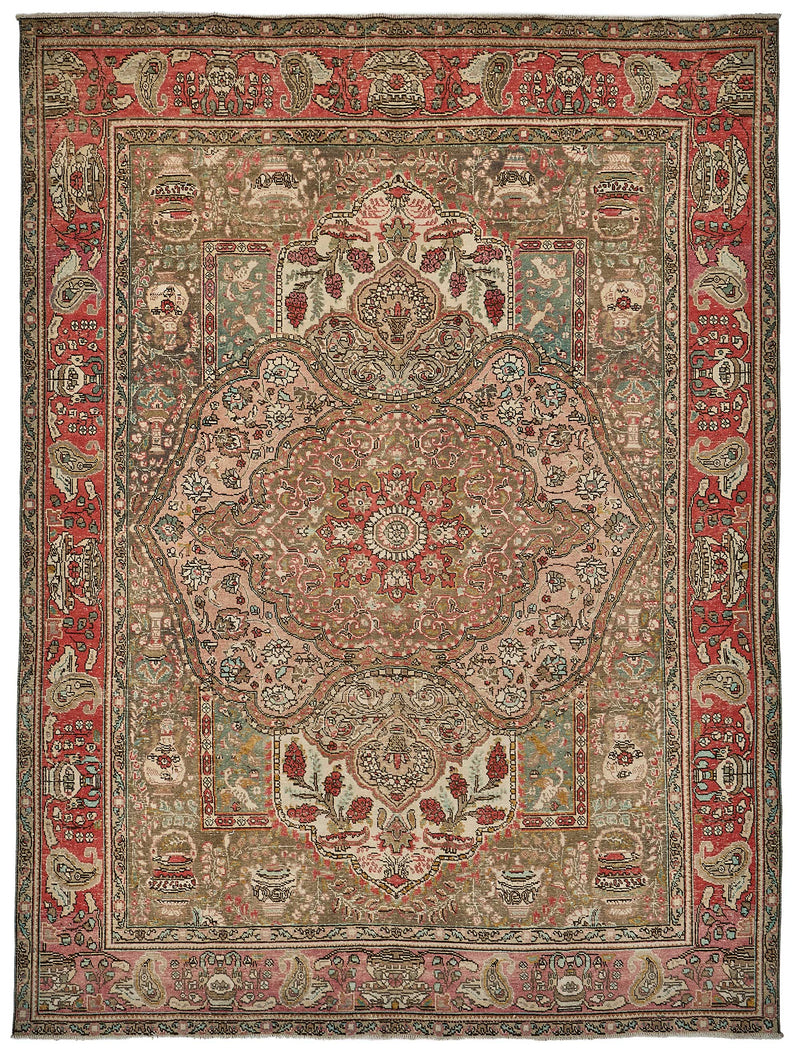 Beige vintage Persian rug 51007, 2.48 x 3.30 metres – full rug