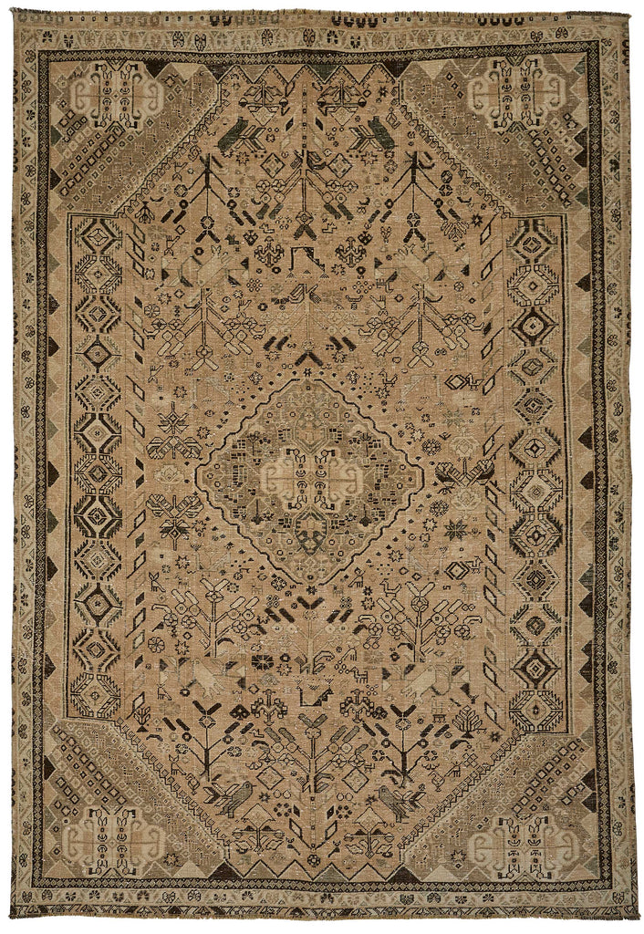 Beige vintage Persian rug 51012, 1.96 x 2.87 metres – full rug