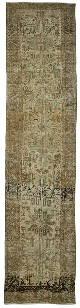 Beige vintage Persian rug 51013, 1.00 x 4.47 metres – full rug